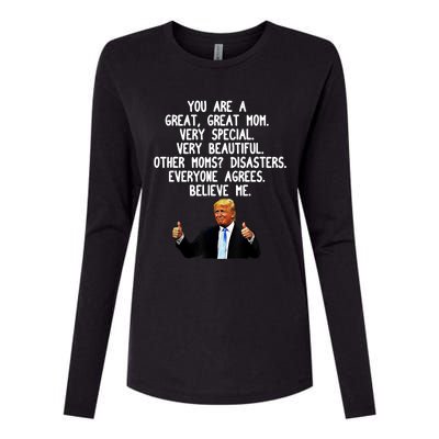 Funny Donald Trump Gift For Mother's Day Gag Gift Conservative Mom Womens Cotton Relaxed Long Sleeve T-Shirt