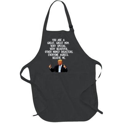 Funny Donald Trump Gift For Mother's Day Gag Gift Conservative Mom Full-Length Apron With Pockets