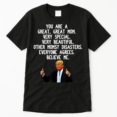 Funny Donald Trump Gift For Mother's Day Gag Gift Conservative Mom Tall T-Shirt