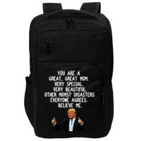 Funny Donald Trump Gift For Mother's Day Gag Gift Conservative Mom Impact Tech Backpack