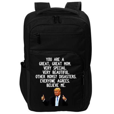 Funny Donald Trump Gift For Mother's Day Gag Gift Conservative Mom Impact Tech Backpack