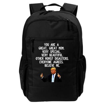 Funny Donald Trump Gift For Mother's Day Gag Gift Conservative Mom Daily Commute Backpack