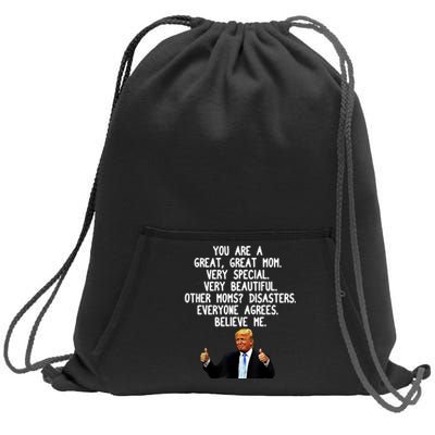 Funny Donald Trump Gift For Mother's Day Gag Gift Conservative Mom Sweatshirt Cinch Pack Bag