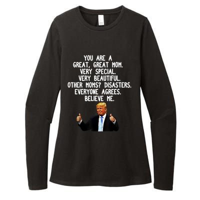 Funny Donald Trump Gift For Mother's Day Gag Gift Conservative Mom Womens CVC Long Sleeve Shirt