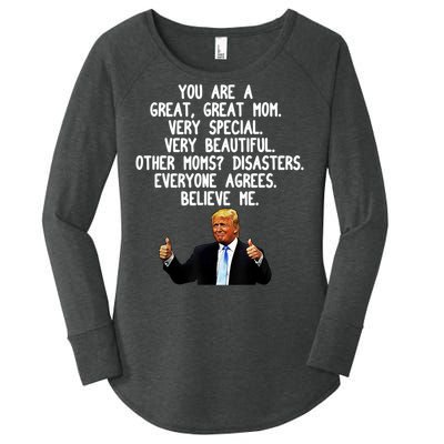 Funny Donald Trump Gift For Mother's Day Gag Gift Conservative Mom Women's Perfect Tri Tunic Long Sleeve Shirt