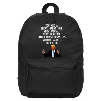 Funny Donald Trump Gift For Mother's Day Gag Gift Conservative Mom 16 in Basic Backpack