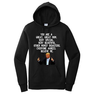 Funny Donald Trump Gift For Mother's Day Gag Gift Conservative Mom Women's Pullover Hoodie