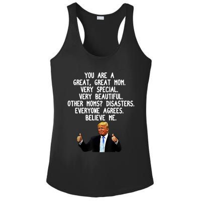 Funny Donald Trump Gift For Mother's Day Gag Gift Conservative Mom Ladies PosiCharge Competitor Racerback Tank