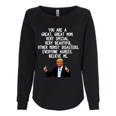 Funny Donald Trump Gift For Mother's Day Gag Gift Conservative Mom Womens California Wash Sweatshirt