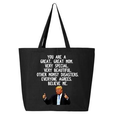 Funny Donald Trump Gift For Mother's Day Gag Gift Conservative Mom 25L Jumbo Tote