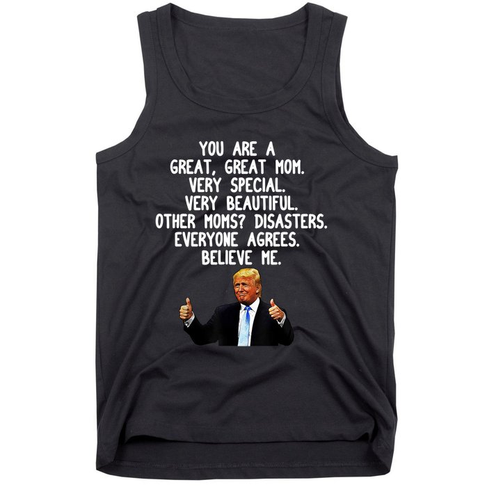 Funny Donald Trump Gift For Mother's Day Gag Gift Conservative Mom Tank Top