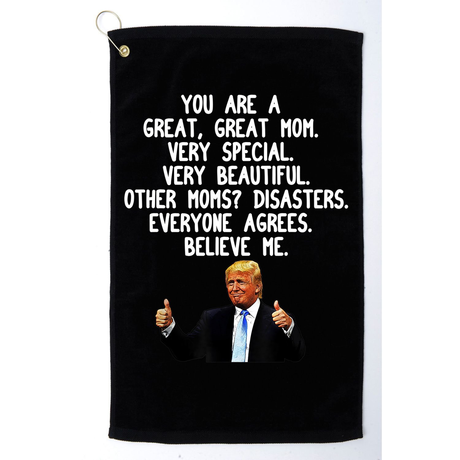 Funny Donald Trump Gift For Mother's Day Gag Gift Conservative Mom Golf Towel