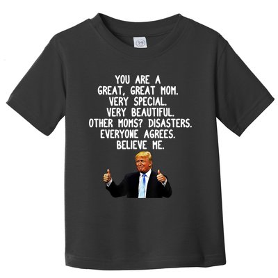 Funny Donald Trump Gift For Mother's Day Gag Gift Conservative Mom Toddler T-Shirt