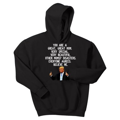 Funny Donald Trump Gift For Mother's Day Gag Gift Conservative Mom Kids Hoodie