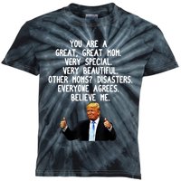 Funny Donald Trump Gift For Mother's Day Gag Gift Conservative Mom Kids Tie-Dye T-Shirt