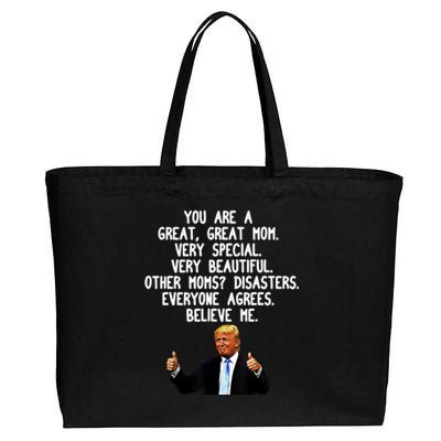 Funny Donald Trump Gift For Mother's Day Gag Gift Conservative Mom Cotton Canvas Jumbo Tote