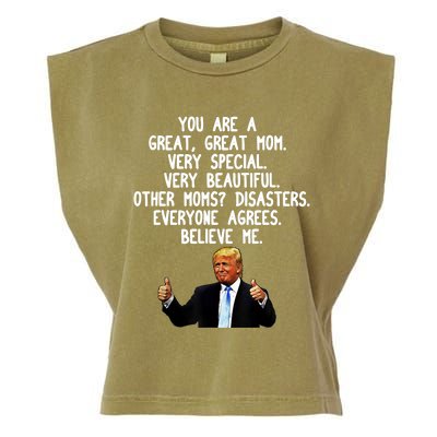 Funny Donald Trump Gift For Mother's Day Gag Gift Conservative Mom Garment-Dyed Women's Muscle Tee