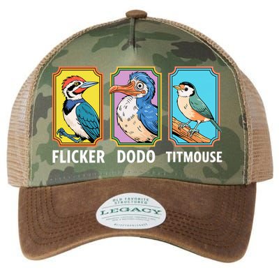 Flicker Dodo Titmouse Bird Lover Legacy Tie Dye Trucker Hat