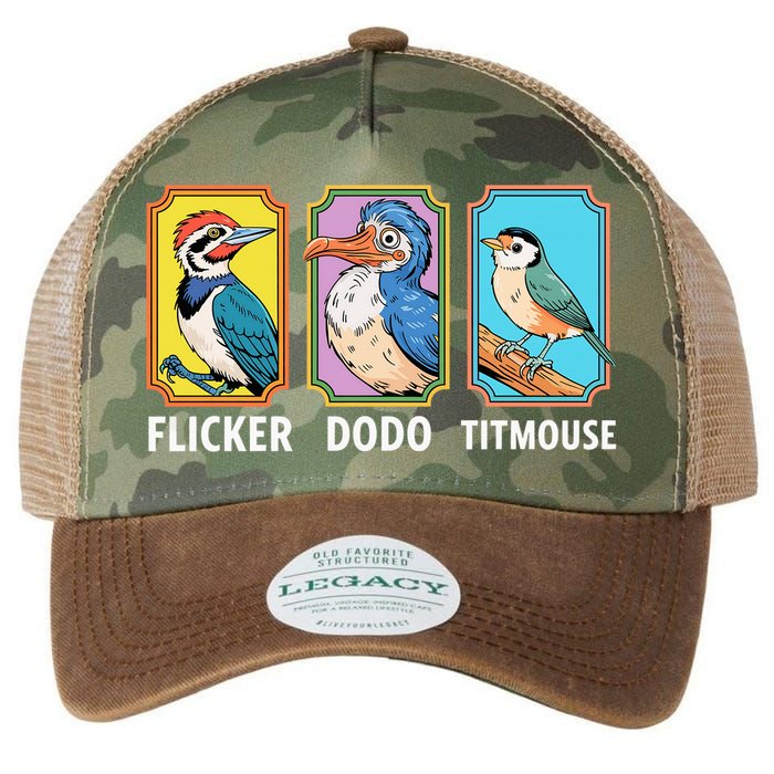 Flicker Dodo Titmouse Bird Lover Legacy Tie Dye Trucker Hat