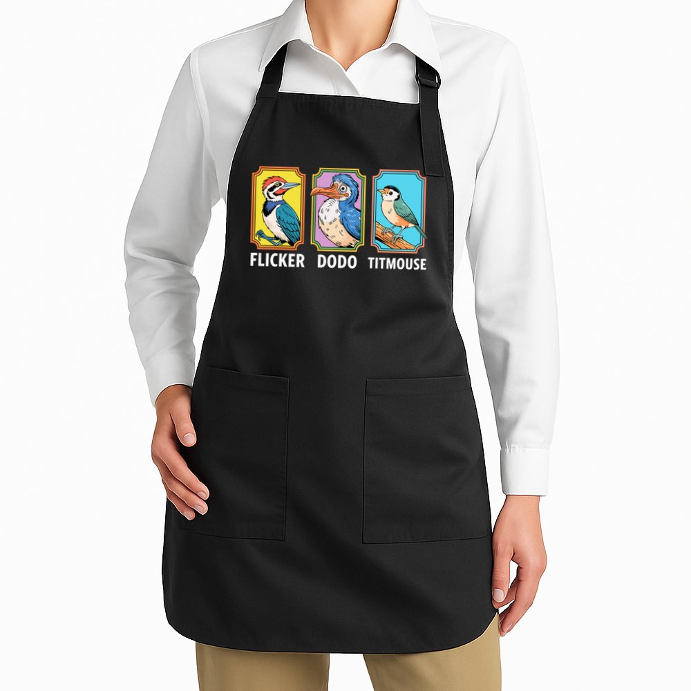 Flicker Dodo Titmouse Bird Lover Apron