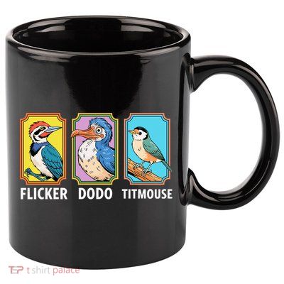 Flicker Dodo Titmouse Bird Lover 11oz C Handle Ceramic Mug