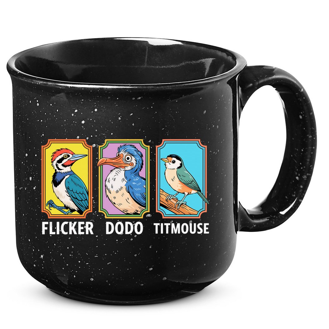 Flicker Dodo Titmouse Bird Lover 15oz Campfire Ceramic Mug