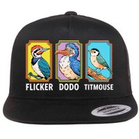 Flicker Dodo Titmouse Bird Lover Flat Bill Trucker Hat