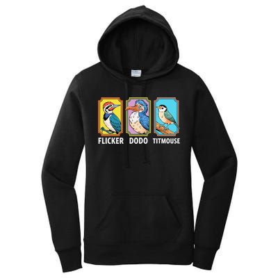 Flicker Dodo Titmouse Bird Lover Women's Pullover Hoodie