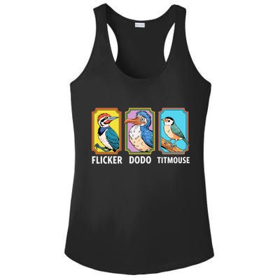 Flicker Dodo Titmouse Bird Lover Ladies PosiCharge Competitor Racerback Tank