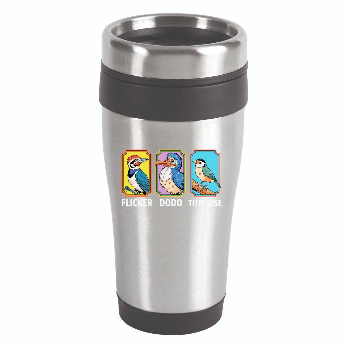 Flicker Dodo Titmouse Bird Lover 16oz Travel Tumbler
