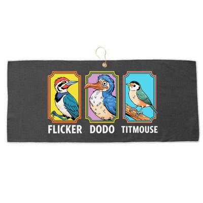Flicker Dodo Titmouse Bird Lover Large Microfiber Waffle Golf Towel
