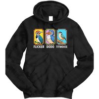 Flicker Dodo Titmouse Bird Lover Tie Dye Hoodie