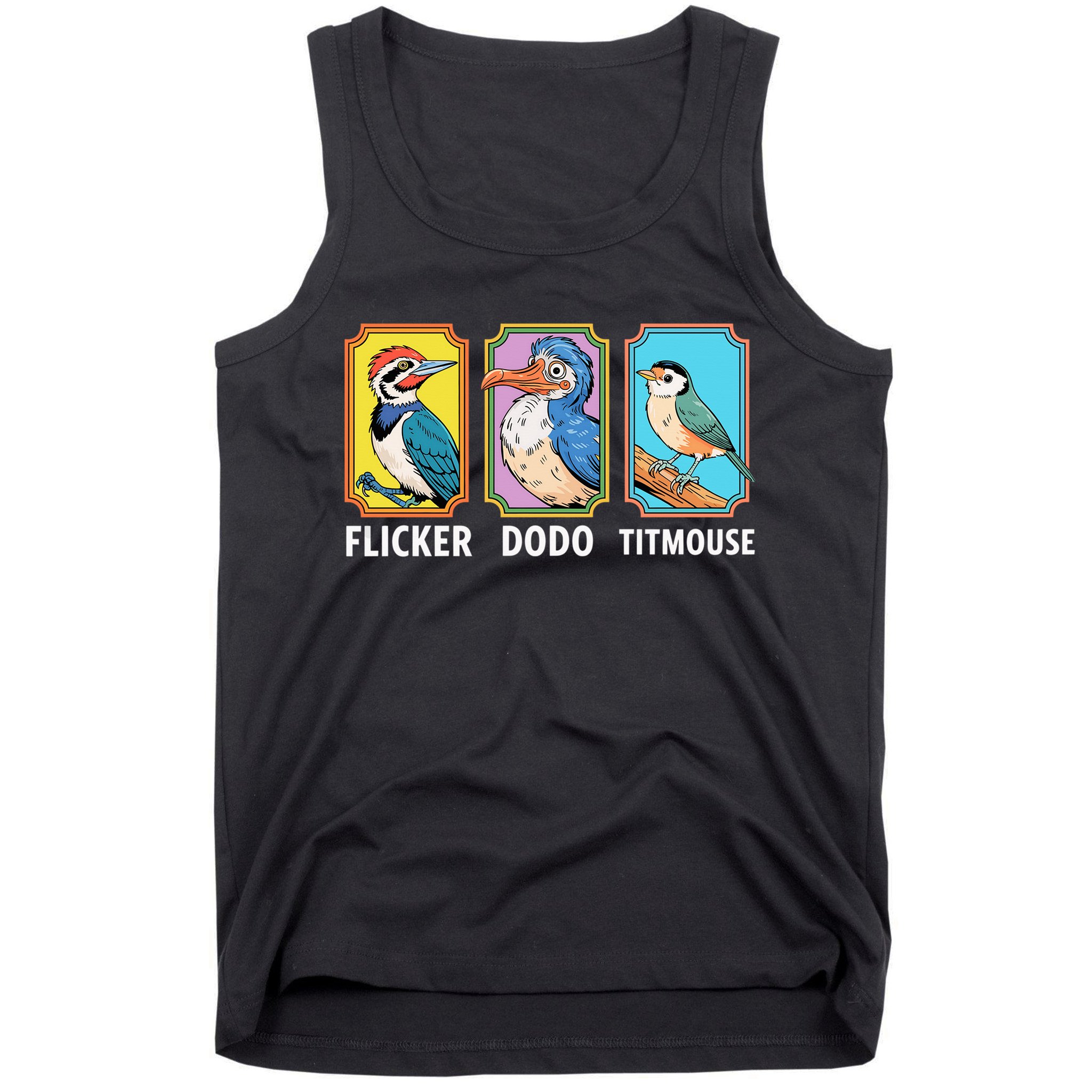 Flicker Dodo Titmouse Bird Lover Tank Top