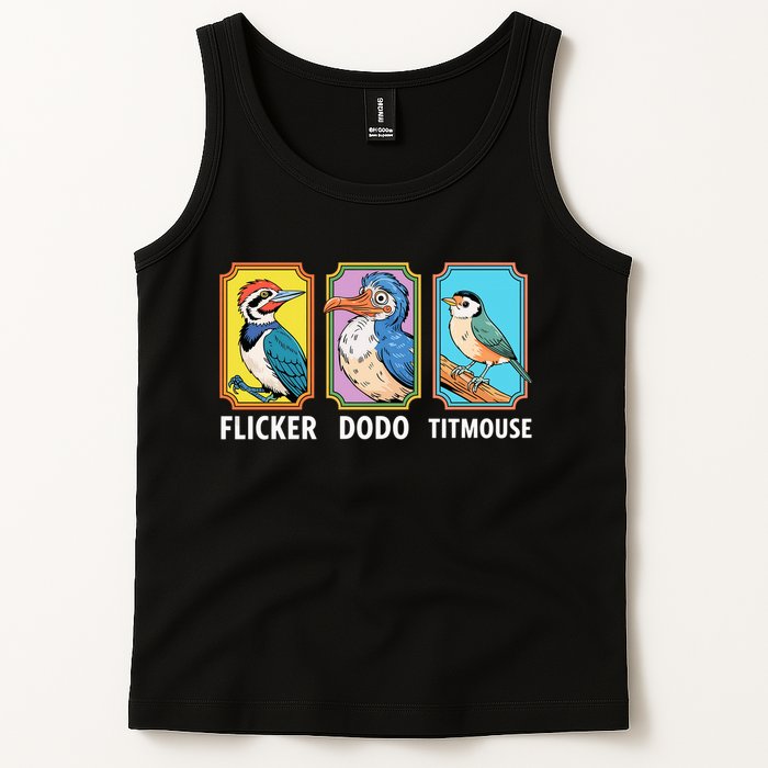 Flicker Dodo Titmouse Bird Lover Tank Top