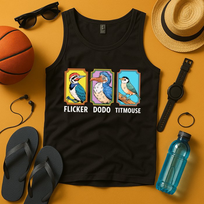 Flicker Dodo Titmouse Bird Lover Tank Top