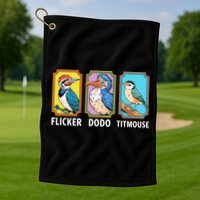 Flicker Dodo Titmouse Bird Lover Golf Towel