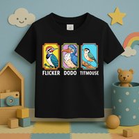 Flicker Dodo Titmouse Bird Lover Toddler T-Shirt