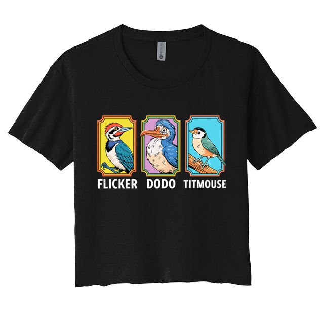 Flicker Dodo Titmouse Bird Lover Crop Top