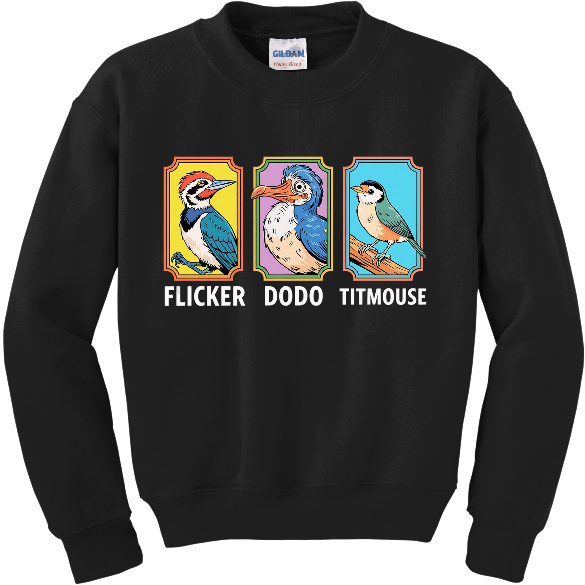 Flicker Dodo Titmouse Bird Lover Kids Sweatshirt
