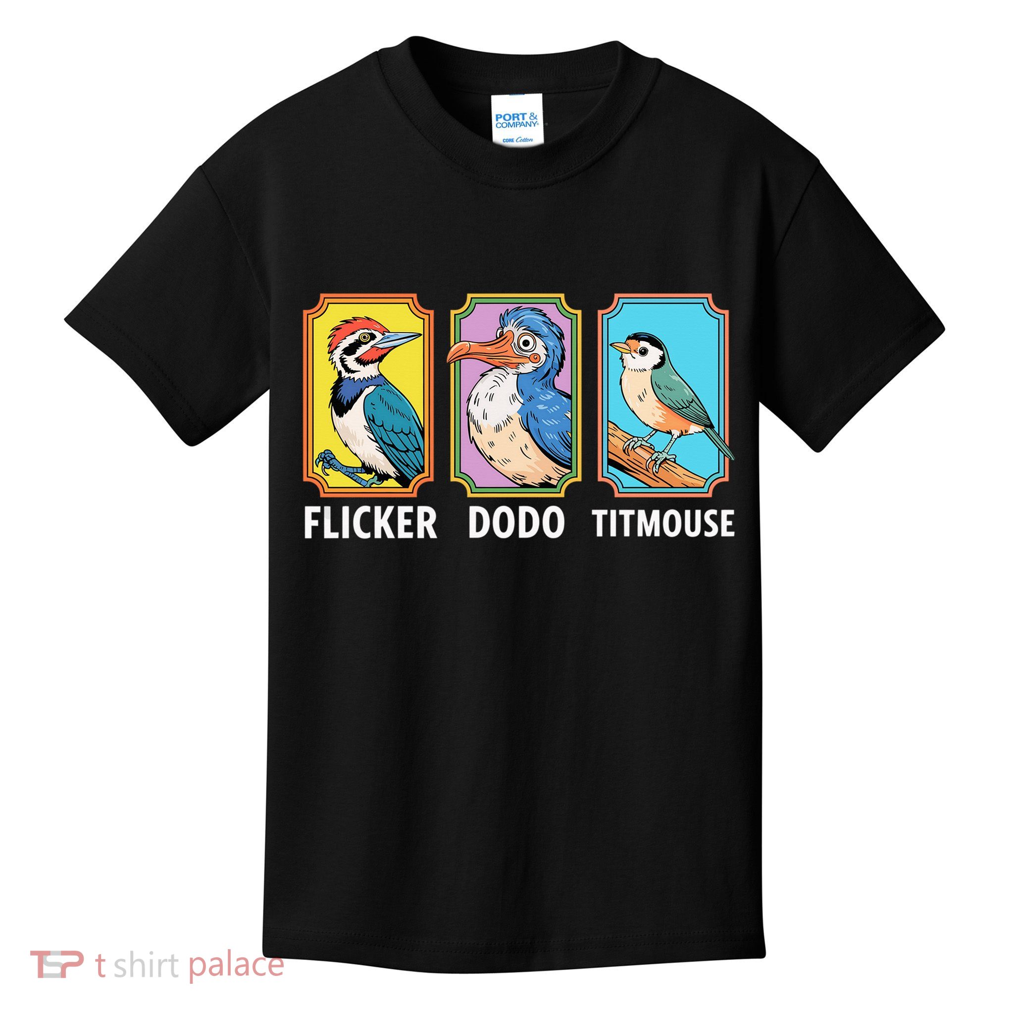 Flicker Dodo Titmouse Bird Lover Kids T-Shirt