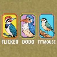 Flicker Dodo Titmouse Bird Lover Garment-Dyed Women's Muscle Tee