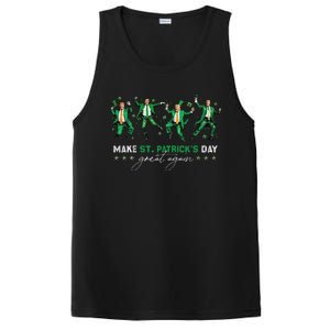 Funny Donald Trump Dancing Make St Patricks Day Great Again PosiCharge Competitor Tank