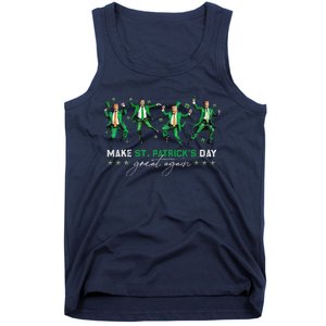 Funny Donald Trump Dancing Make St Patricks Day Great Again Tank Top