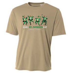 Funny Donald Trump Dancing Make St Patricks Day Great Again Cooling Performance Crew T-Shirt