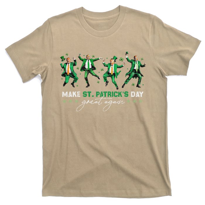 Funny Donald Trump Dancing Make St Patricks Day Great Again T-Shirt