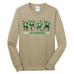 Funny Donald Trump Dancing Make St Patricks Day Great Again Tall Long Sleeve T-Shirt