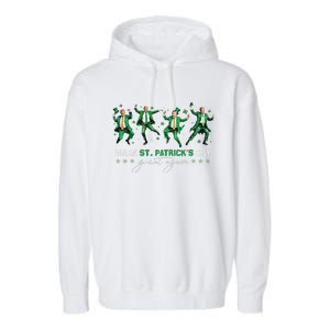 Funny Donald Trump Dancing Make St Patricks Day Great Again Garment-Dyed Fleece Hoodie