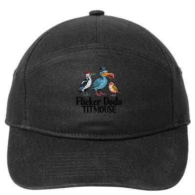 Flicker Dodo Titmouse Bird Lover 7-Panel Snapback Hat