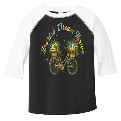 Flourish Dream Thrive Floral Bike Subtle 8647 Trump Resist Toddler Fine Jersey T-Shirt