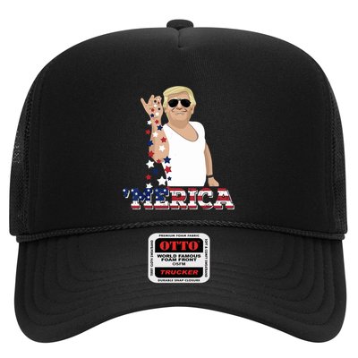 Funny Donald Trump Merica Trucker Hat